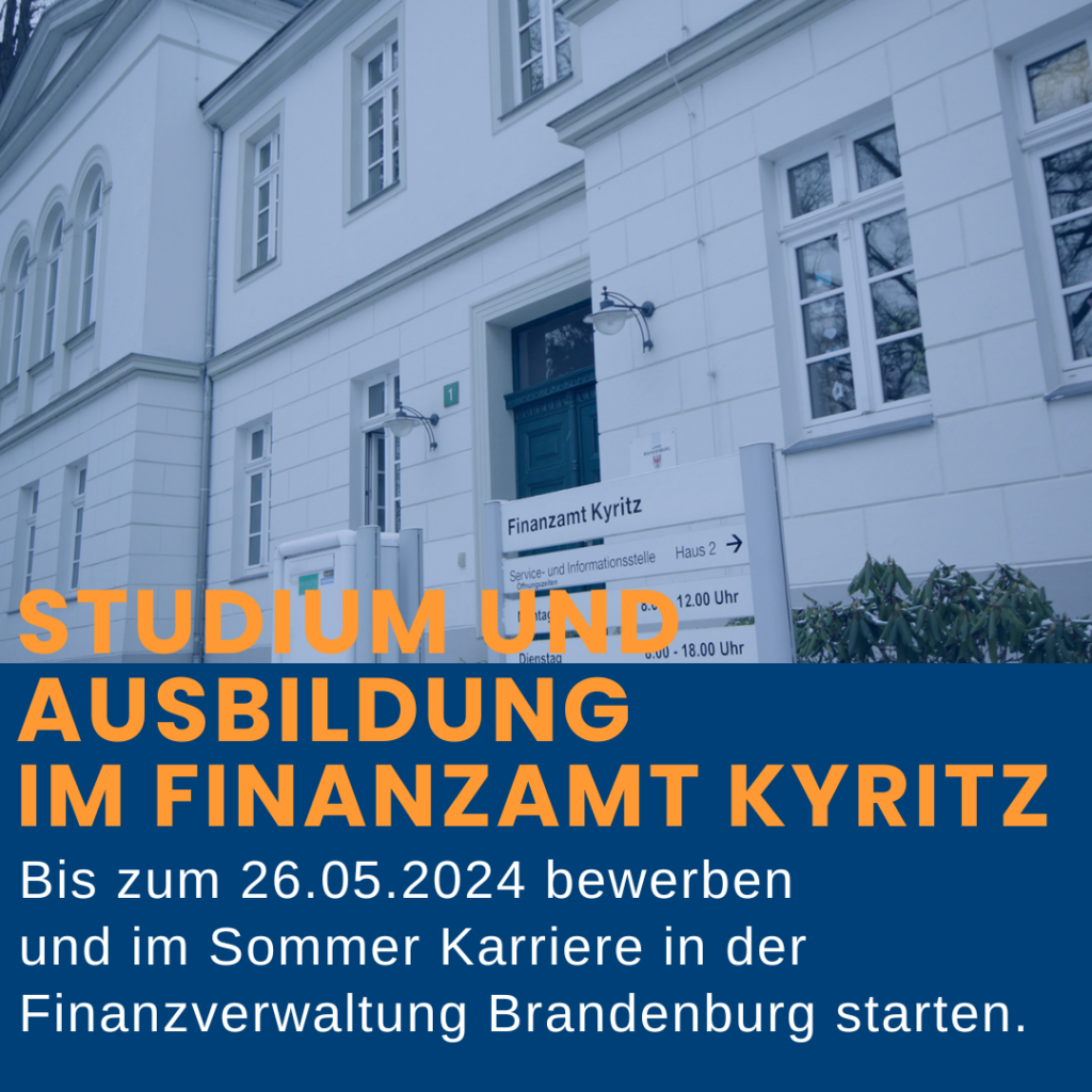 Finanzamt Kyritz, jetzt bewerben