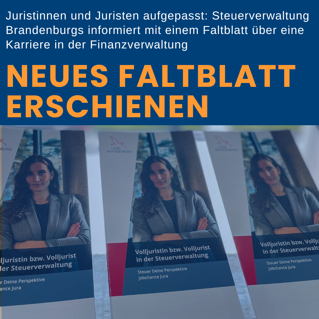 Faltblatt Juristinnen und Juristen in der Steuerverwaltung